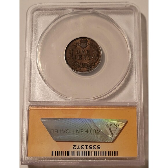 1904 Indian Head Cent RPD S-7 AU50 ANACS - Picture 2 of 4